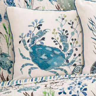 Sea Garden Crab Pillow