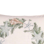 Coastal Carol Wreath Pillow