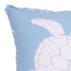 Turtle Tides Blue Pillow