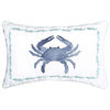 Coral Crab Embroidered Pillow