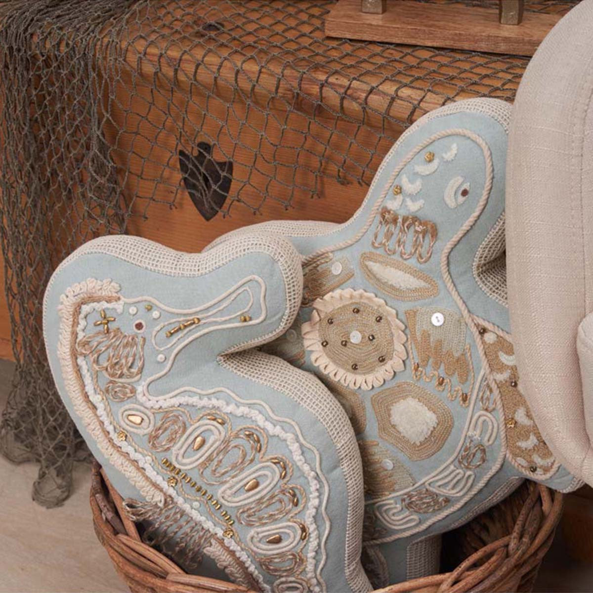 Coastal Seahorse Pillow