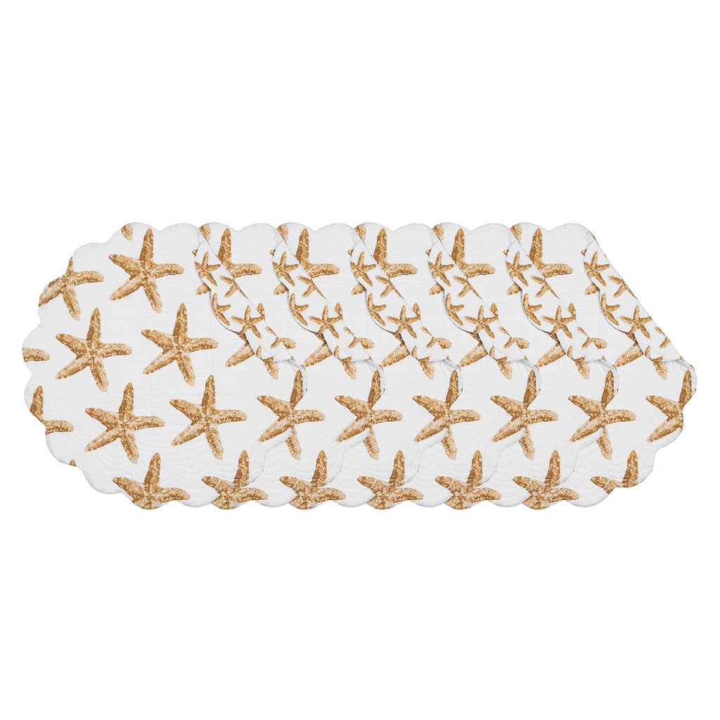 Starfish Gathering Round Placemats - Set of 6