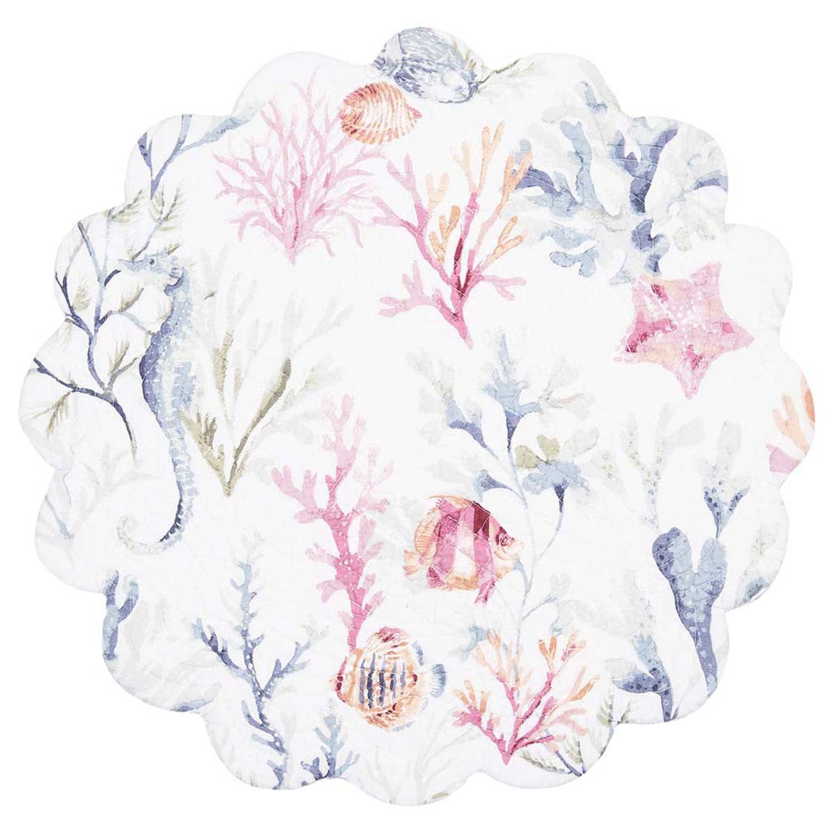 Coral Waters Round Placemats - Set of 6