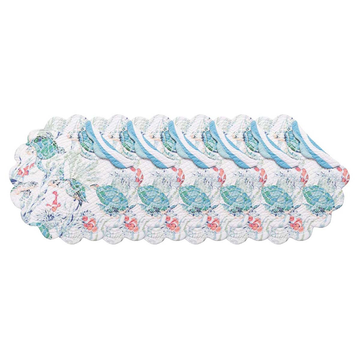 Sea Turtle Garden Round Placemats - Set of 6