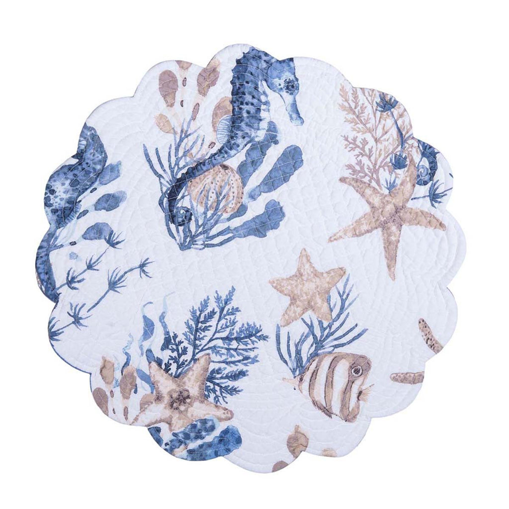 Seaside Seahorse Round Placemats - Set of 6
