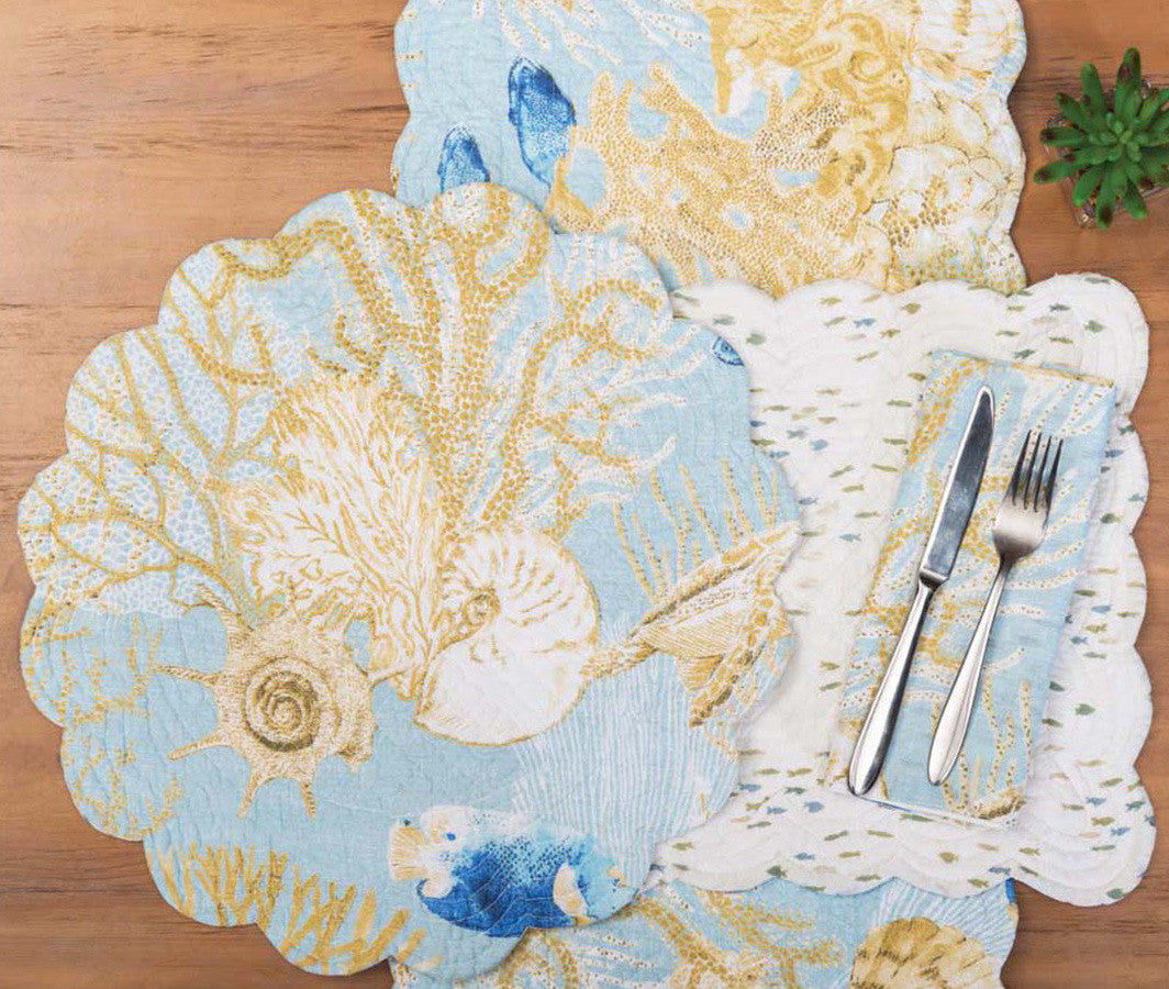 Azure Coast Round Placemats - Set of 6