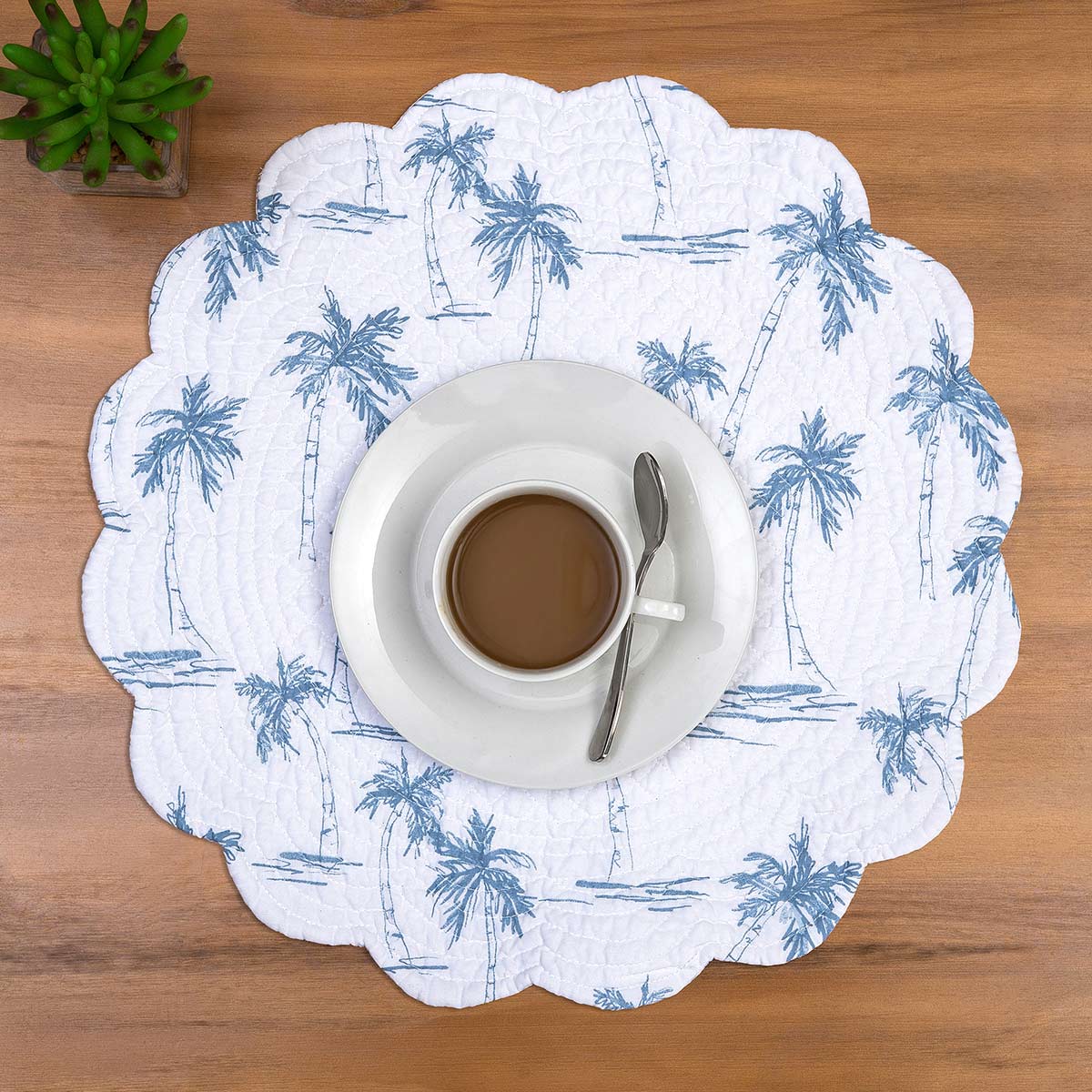 Palm Breeze Round Placemats - Set of 6