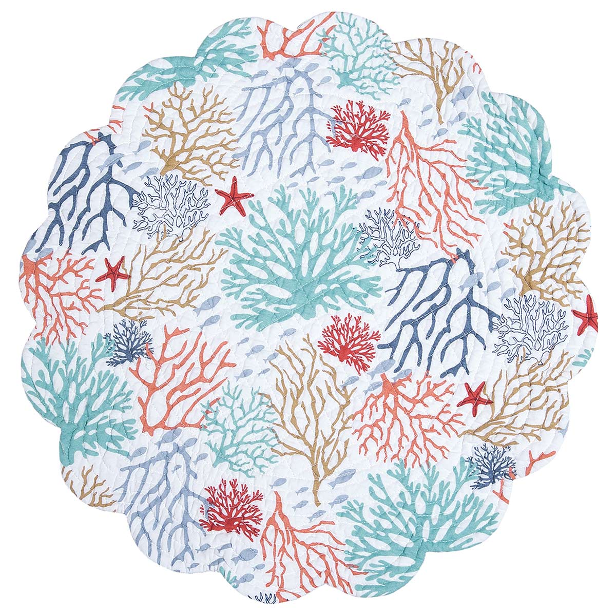 Coral Palette Round Placemats - Set of 6