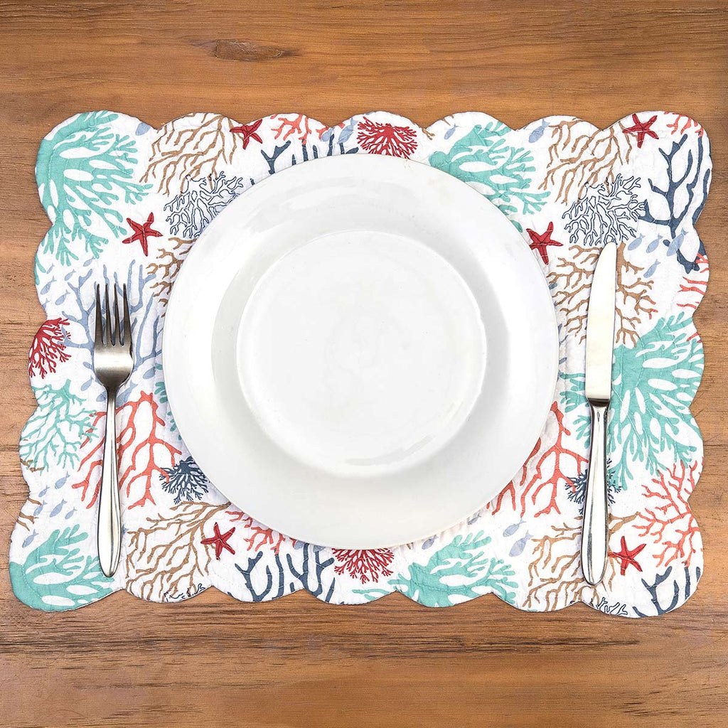 Coral Palette Placemats - Set of 6