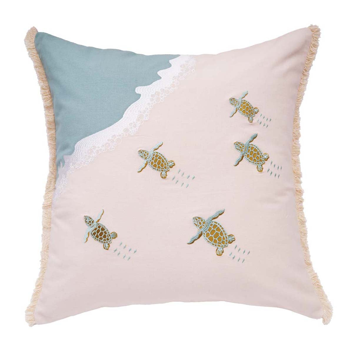 Turtle Shores Square Pillow