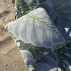 Beachy Botanica Knit Pillow