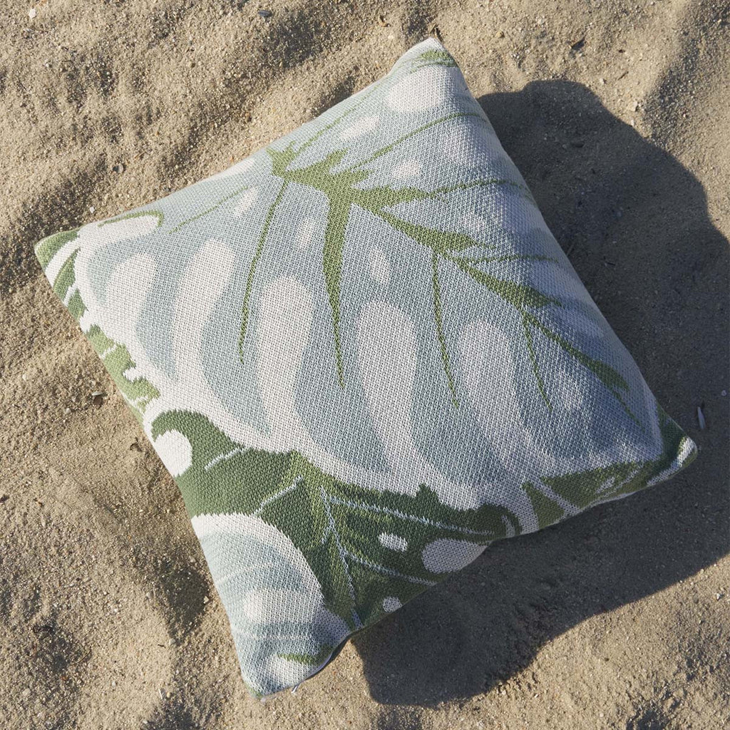 Beachy Botanica Knit Pillow