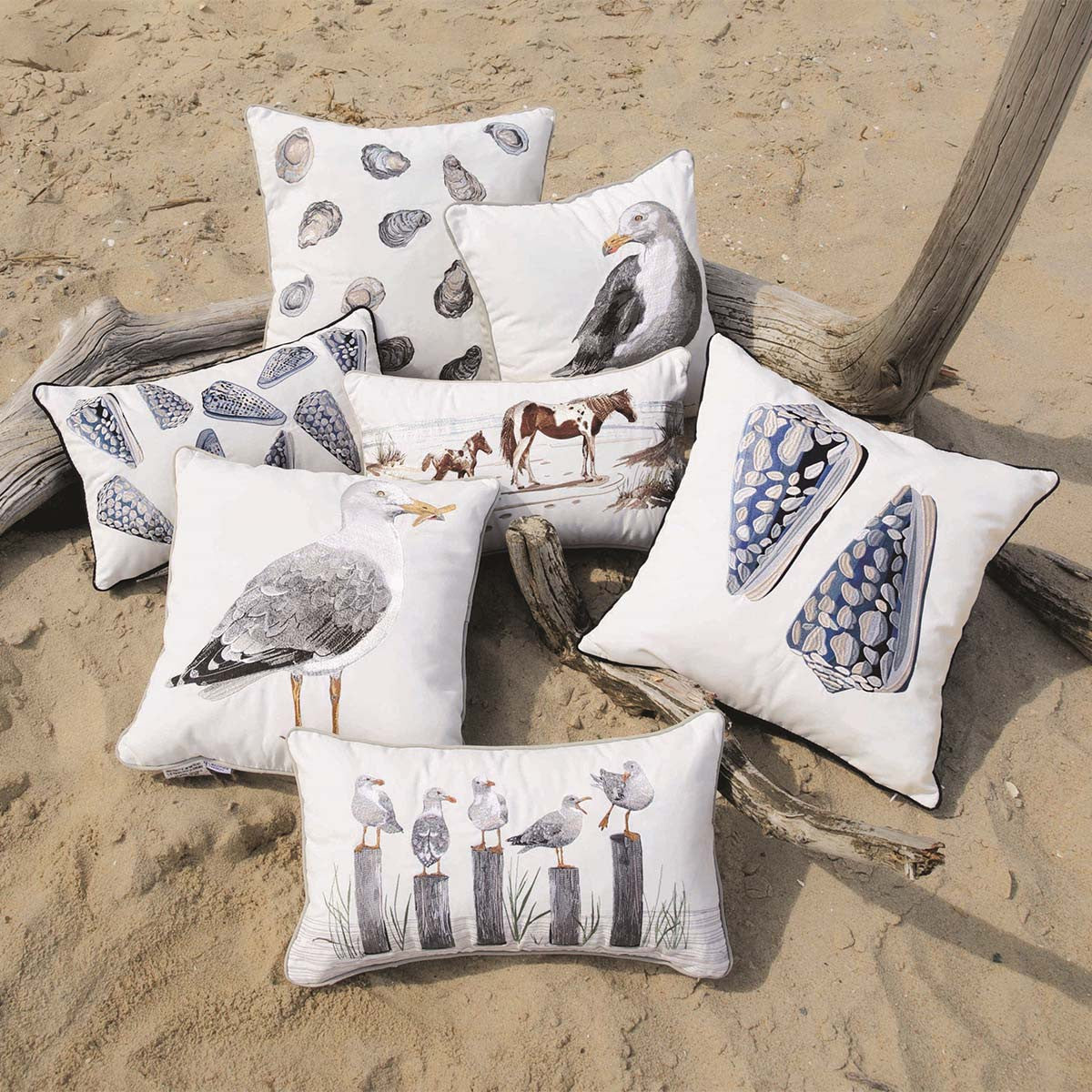 Beakfast Club Seagull Indoor/Outdoor Pillow