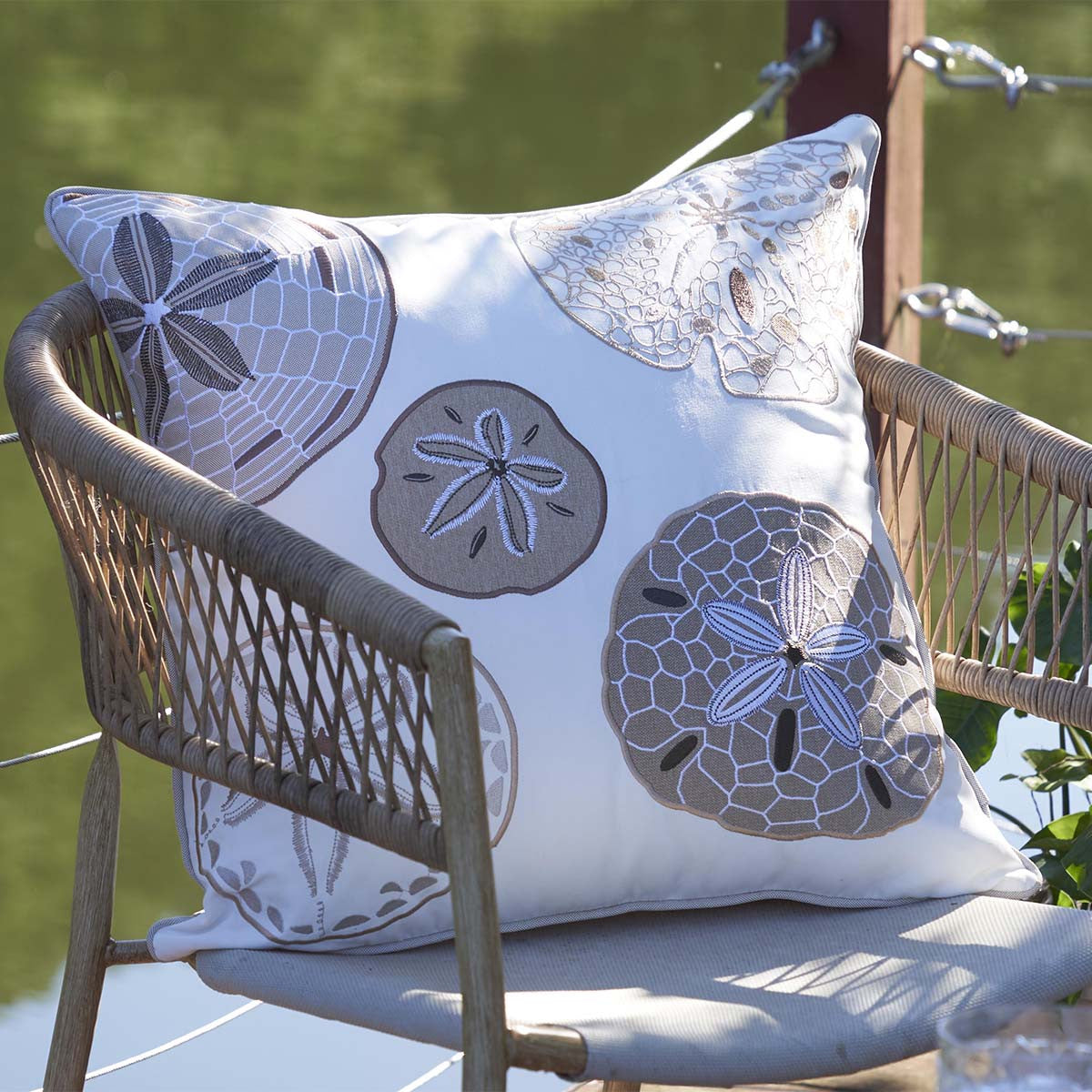 Beach Dollars Indoor/Outdoor Pillow