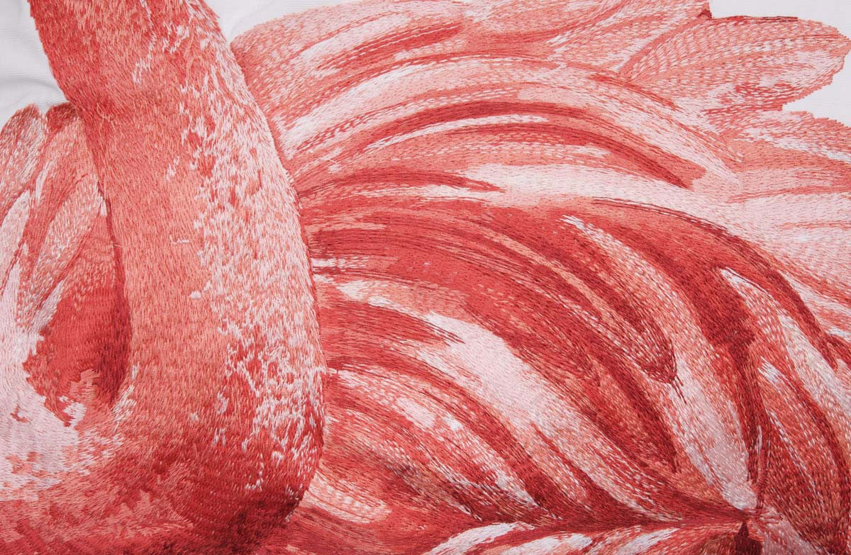 Pink Flamingo Indoor/Outdoor Pillow - Right Facing