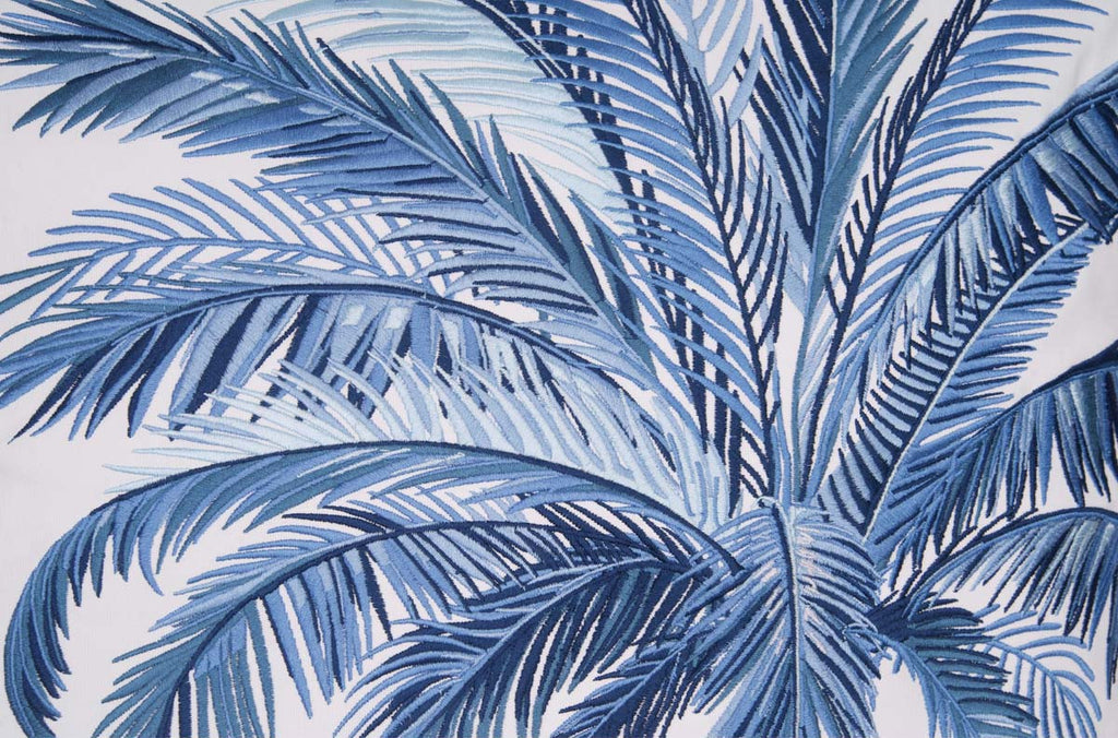 Palm Beach Blues Indoor/Outdoor Pillow - Right Facing