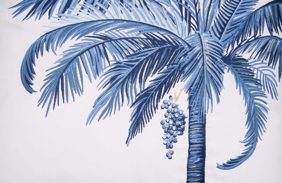 Palm Beach Blues Indoor/Outdoor Pillow - Right Facing