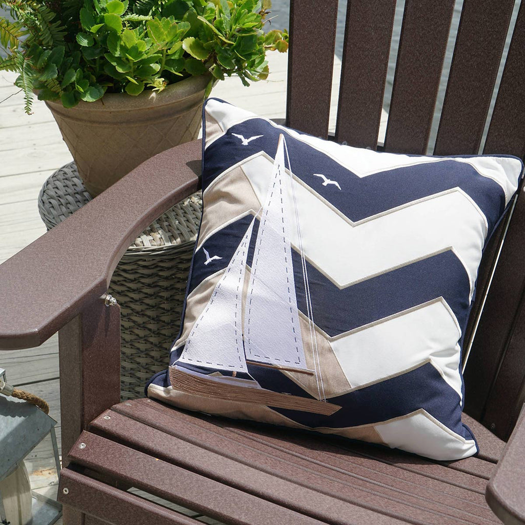 Sailing Day Outdoor Pillow