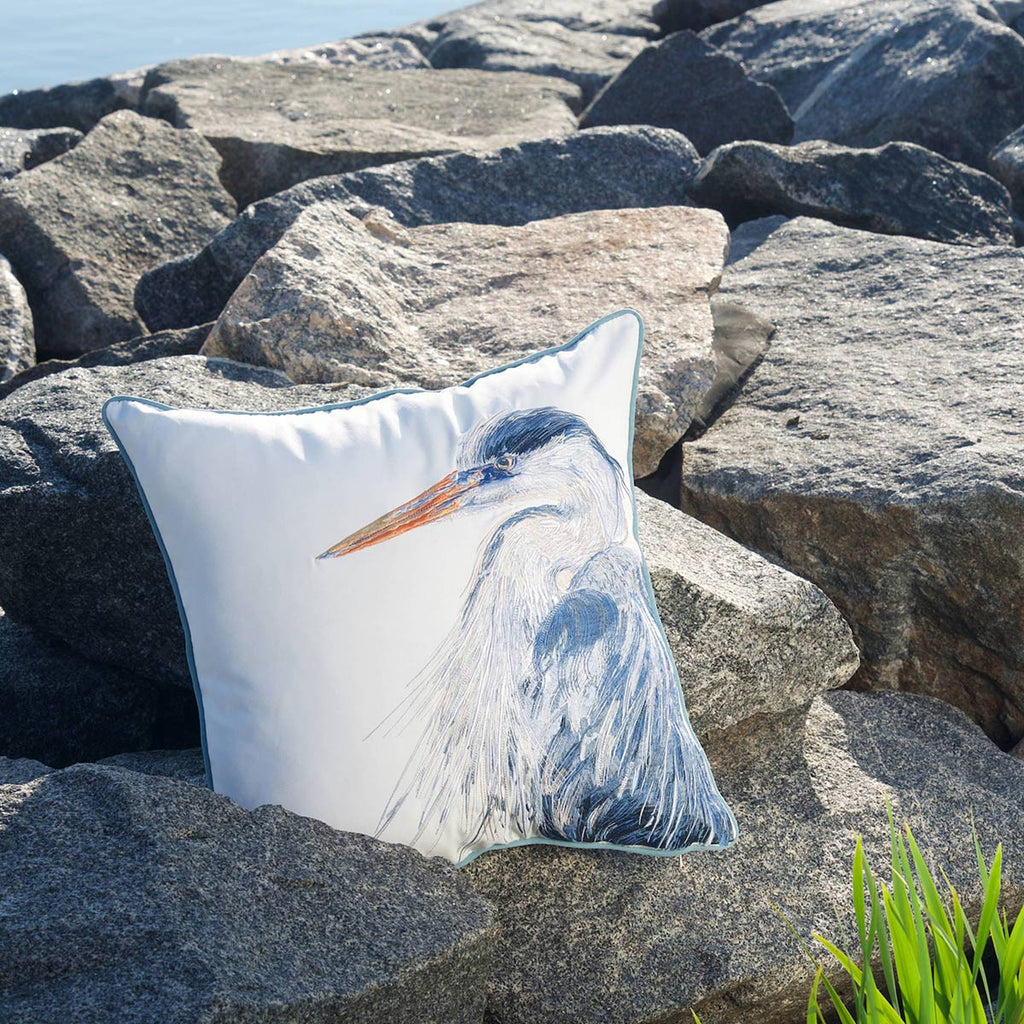 Heron Profile Pillow