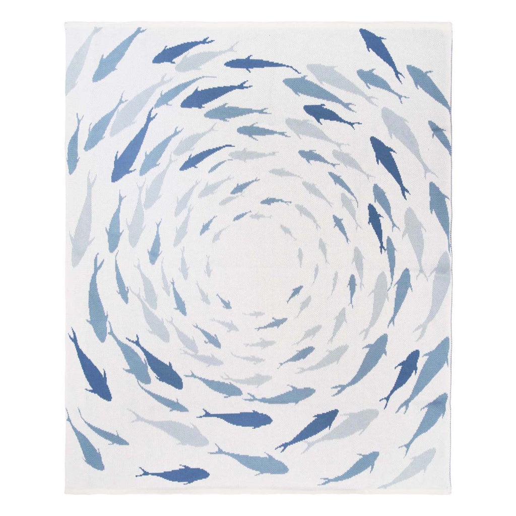 Fishtail Circle Knit Throw
