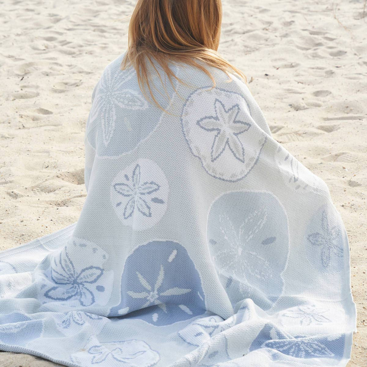 Sand Dollar Impressions Indoor/Outdoor Throw