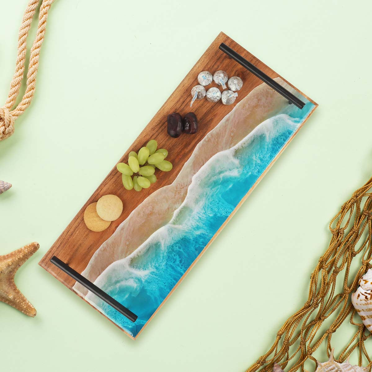 Ocean Swells Serving Tray