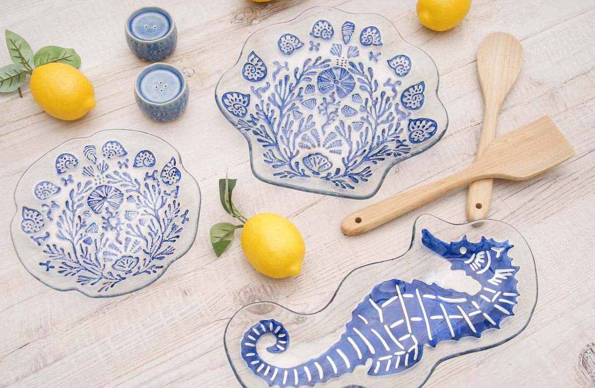 Saddle the Sea Glass Plate