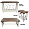Mariner's Table Set with Rectangular End Tables & Wood Top (4pcs)