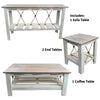 Marina Gray Table Set with 21-Inch Square End Tables (4pcs)