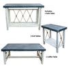 Mariner's Table Set with Rectangular End Tables & Navy Top (4pcs)