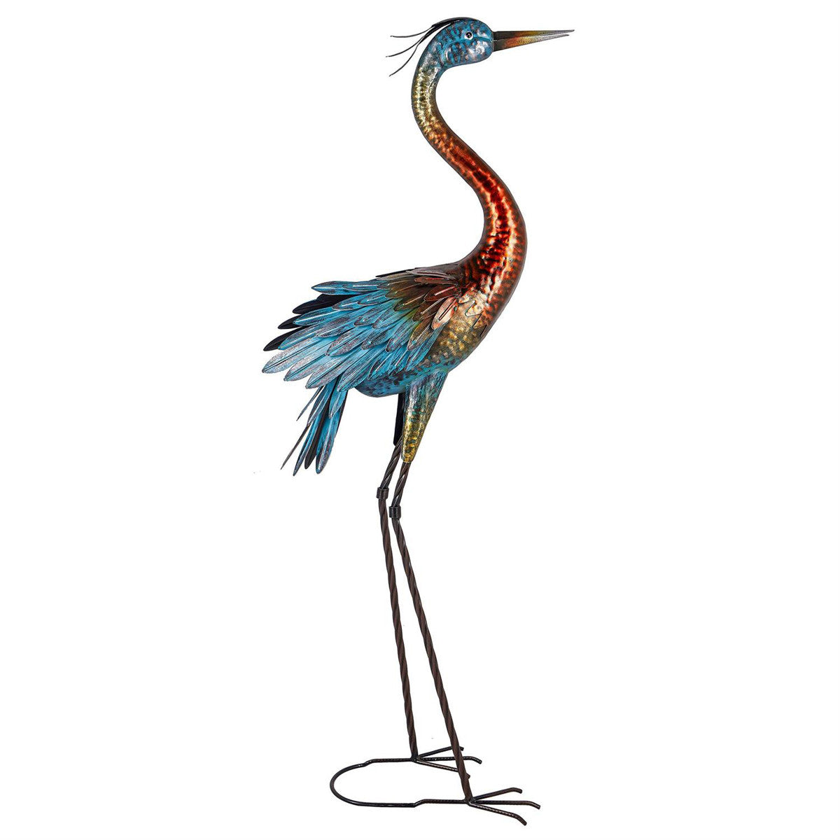 Sunset Crane Garden Statue