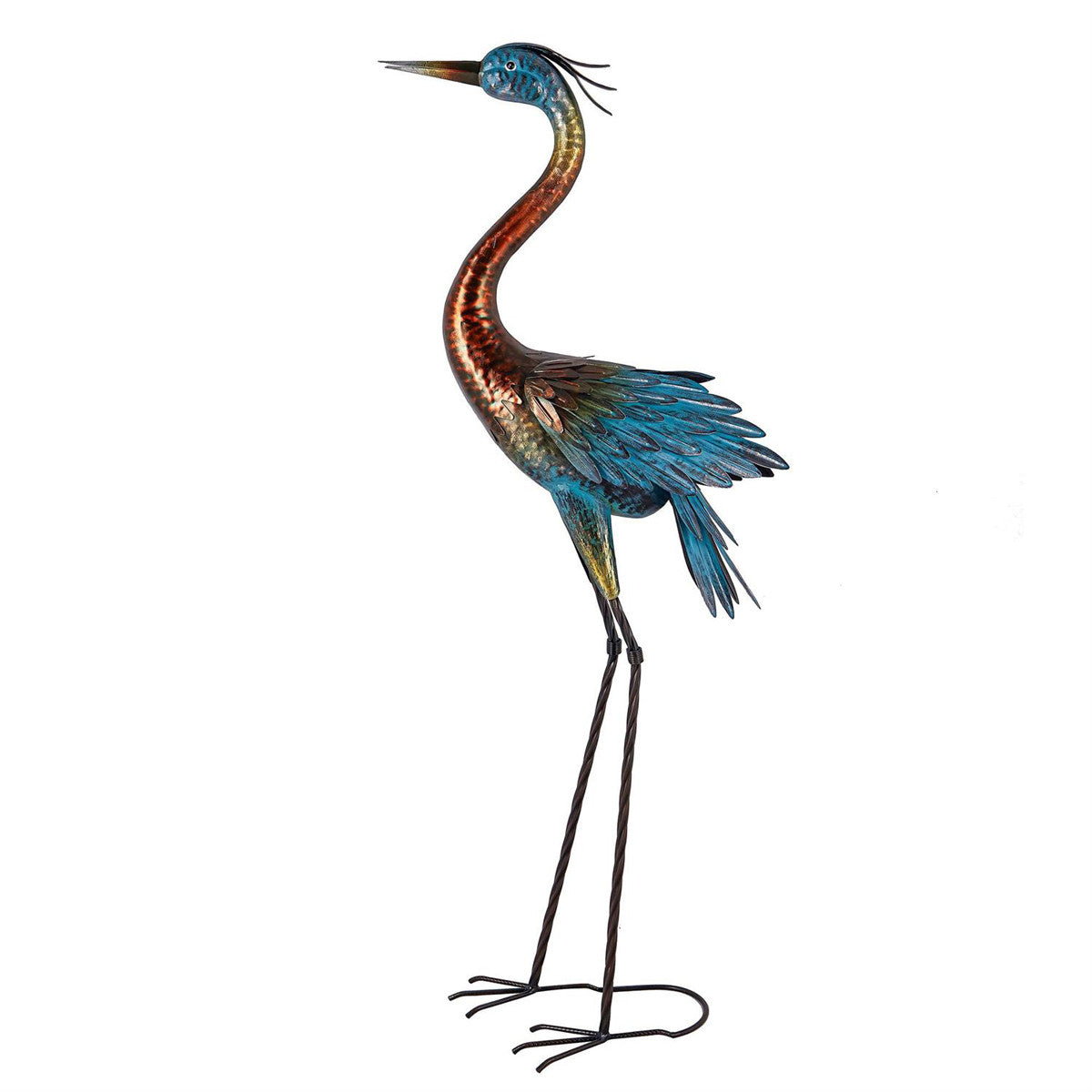 Sunset Crane Garden Statue