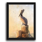 Pelican Perch Personalized Framed Canvas - Small