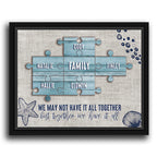 Seaside Puzzle Personalized Framed Paper Print