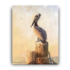 Pelican Perch Personalized Stretched Canvas - Large
