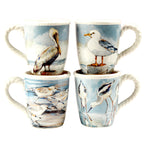 Seaside Birds Ceramic Mugs - Set of 4