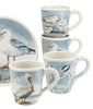 Seaside Birds Ceramic Mugs - Set of 4