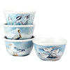 Seaside Birds Ceramic Ice Cream Bowls - Set of 4