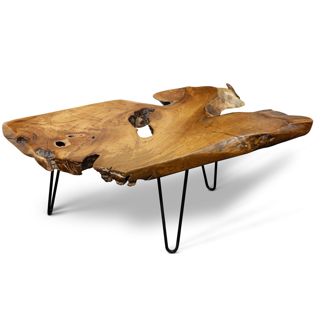 Badang Carving Natural Teak Coffee Table
