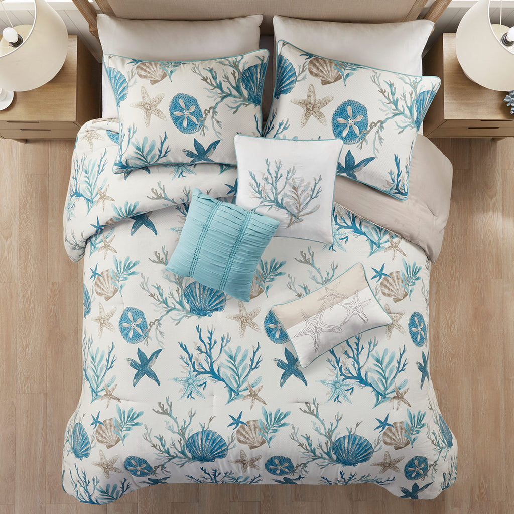 Coralscape Seashell Comforter Set - King- SALE