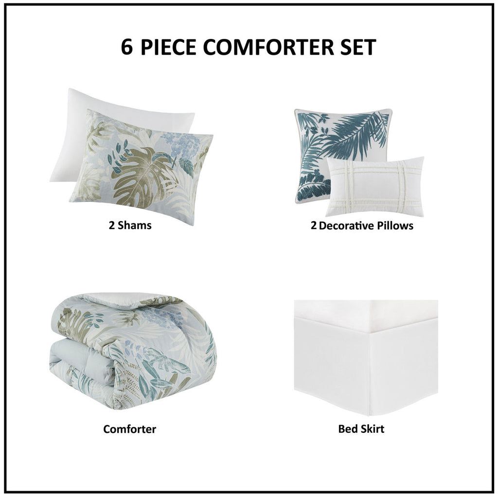 Island Palms Comforter Set - Queen