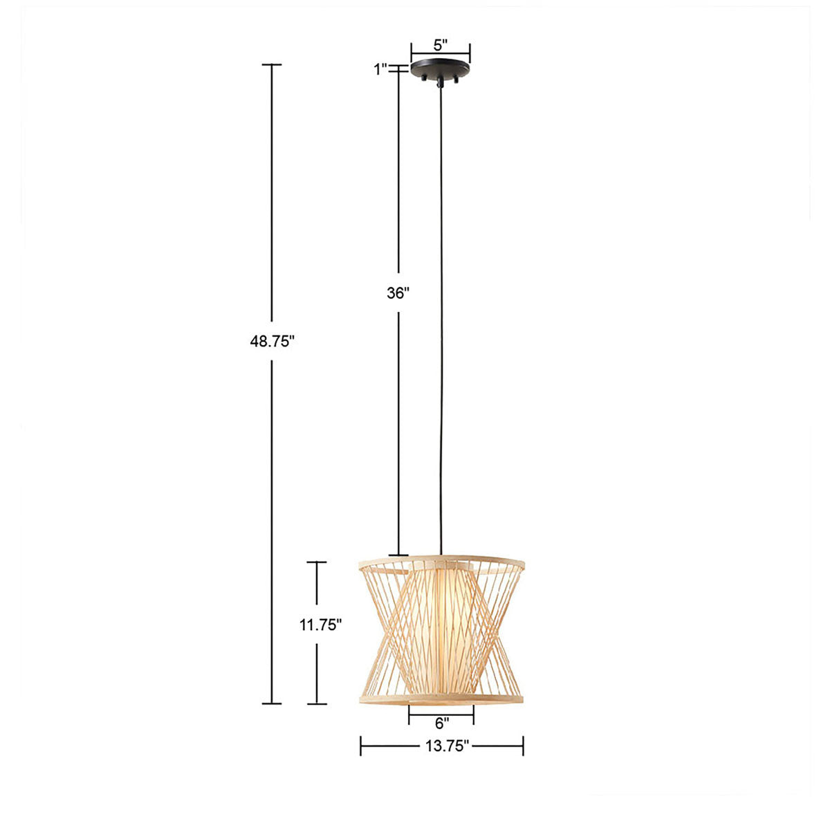 Bamboo Island Pendant - OVERSTOCK