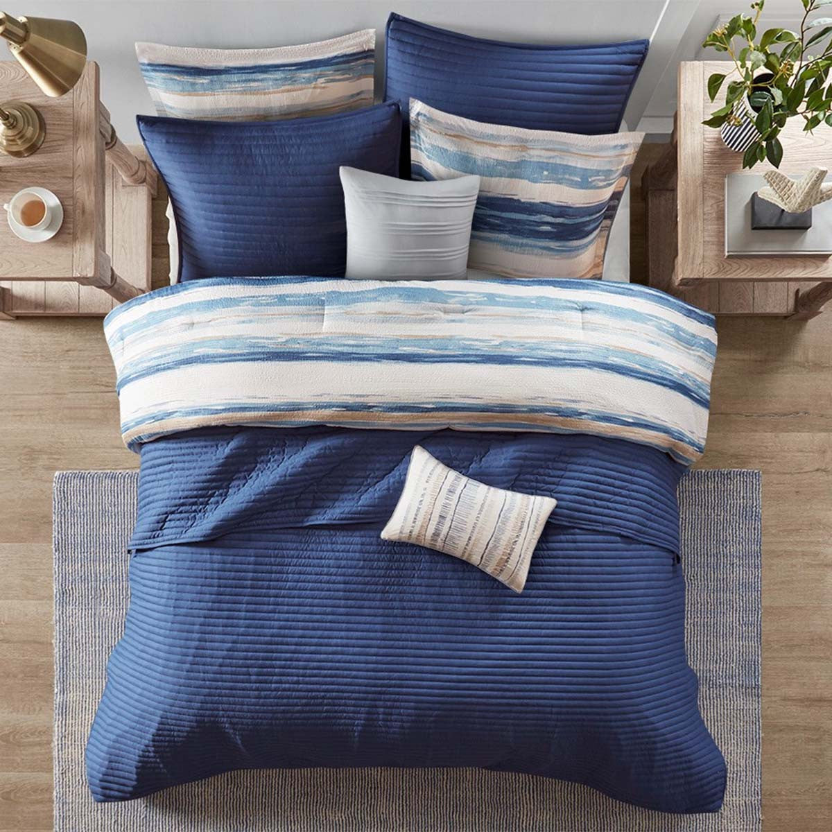 Seaside Dreams Blue 8 Piece Comforter Set - Full/Queen- SALE