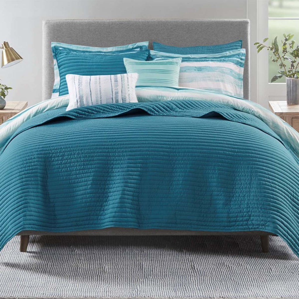Seaside Dreams Aqua 8 Piece Comforter Set - Full/Queen - OVERSTOCK