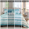Blue Tide 6 Piece Quilt Bed Set - Full/Queen