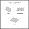 Blue Tide 6 Piece Quilt Bed Set - Full/Queen