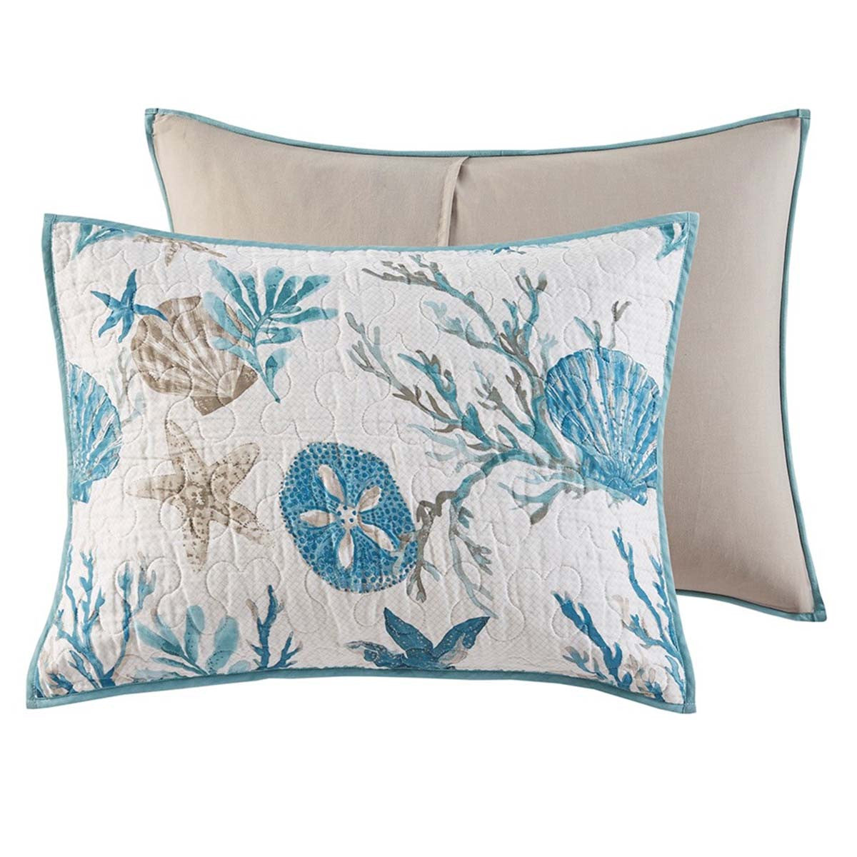 Coralscape Seashell Quilt Set - Full/Queen