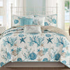 Coralscape Seashell Quilt Set - Full/Queen