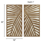 Palm Breeze Wood Wall Art - Set of 2