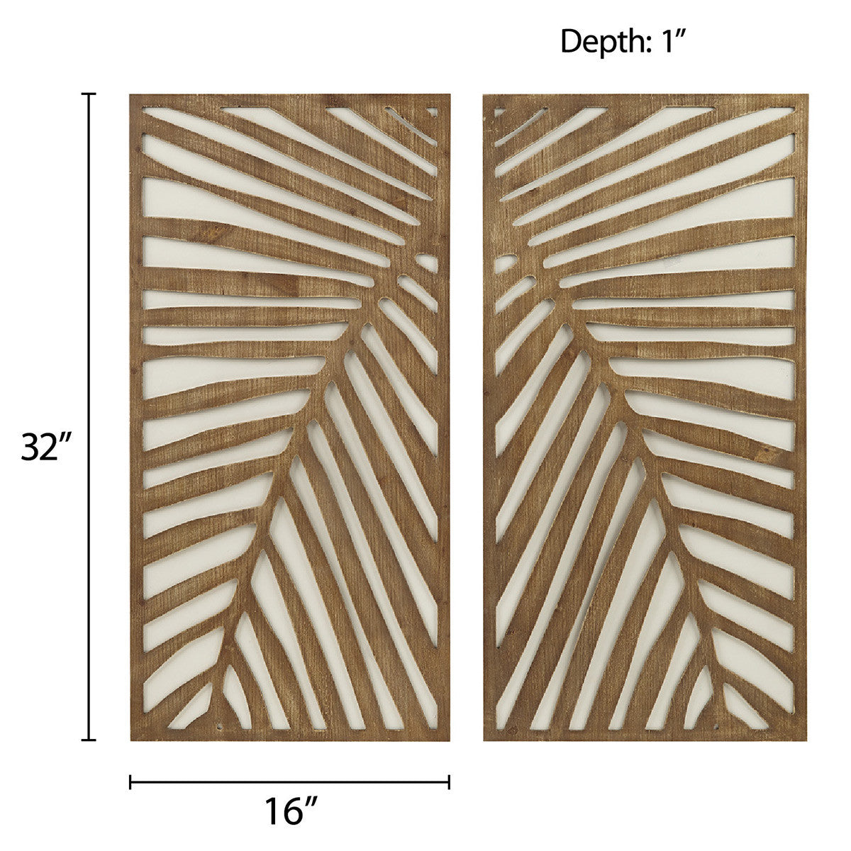 Palm Breeze Wood Wall Art - Set of 2
